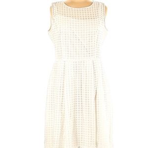 Ellen Tracy Stunning Beautiful A-Line Silhouette Sleeveless Embroidered Dress